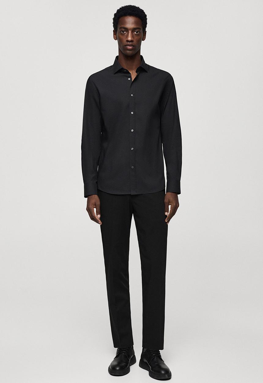 MANGO - SHIRT PALMAR-BLACK