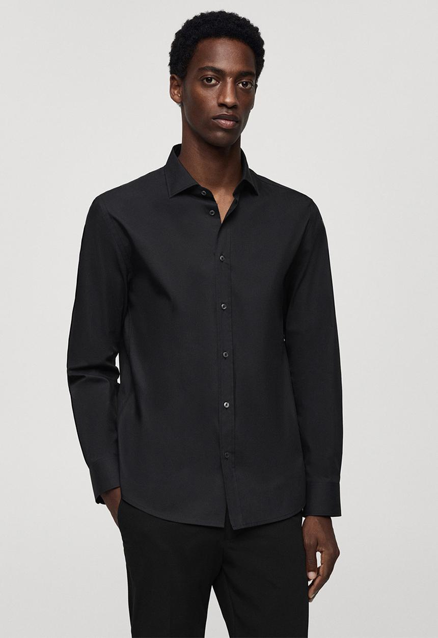 MANGO - SHIRT PALMAR-BLACK