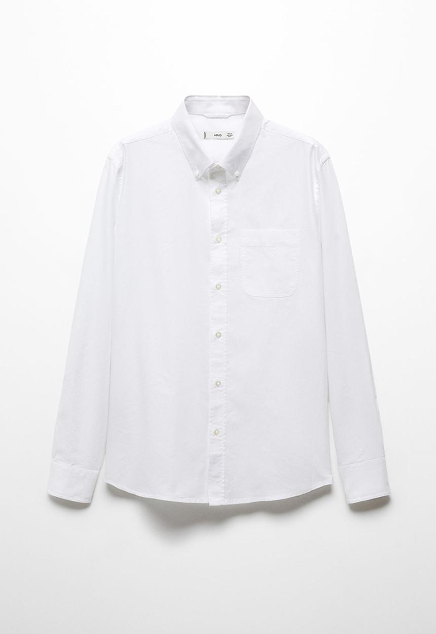 MANGO - Shirt oxford - white