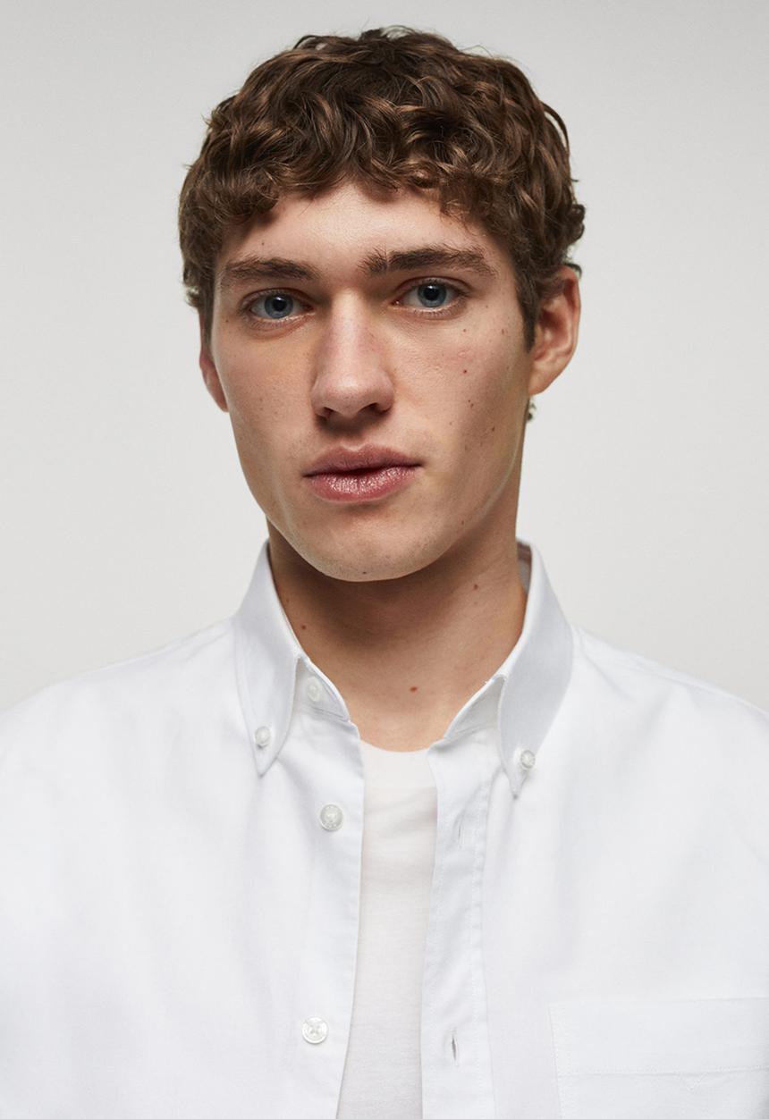 MANGO - Shirt oxford - white