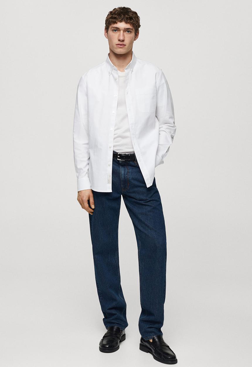 MANGO - Shirt oxford - white