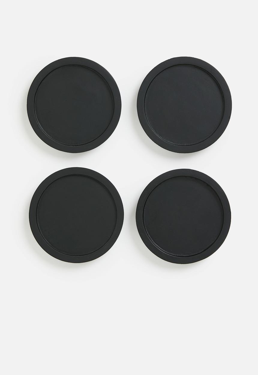Sixth Floor - Solar Coaster set of 4 - Black