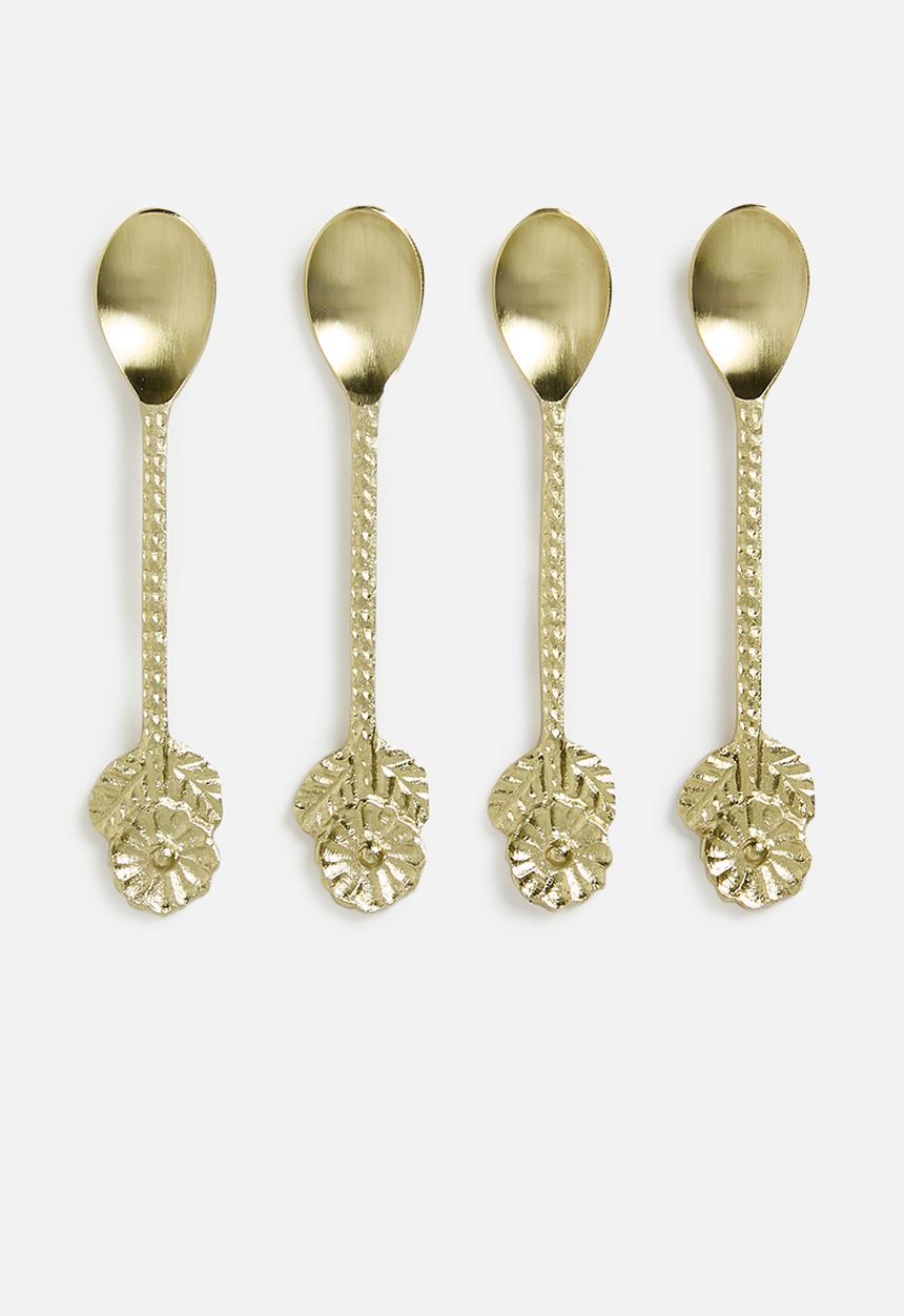 Sixth Floor - Flora Teaspoon set of 4 - Gold
