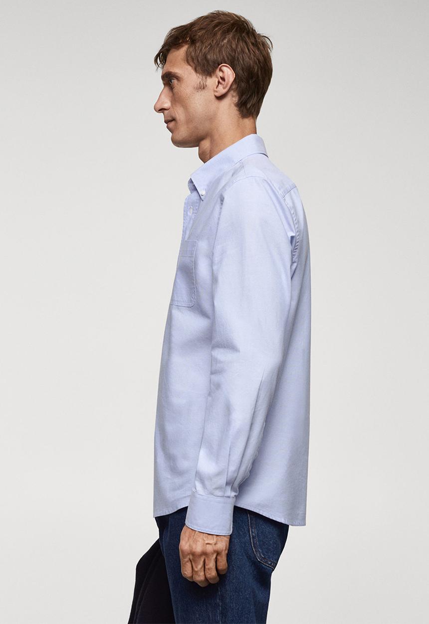 MANGO - Shirt oxford - sky-blue