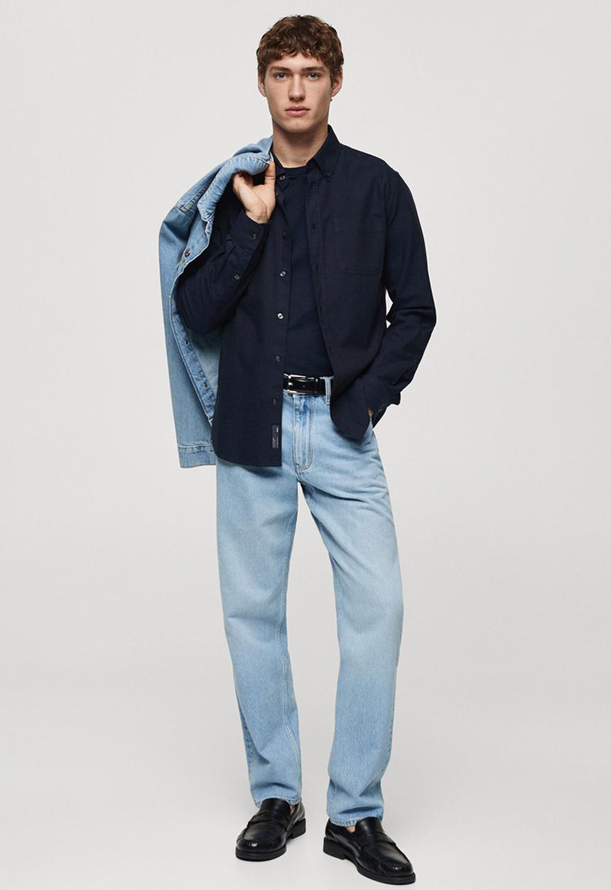 MANGO - Shirt oxford - navy
