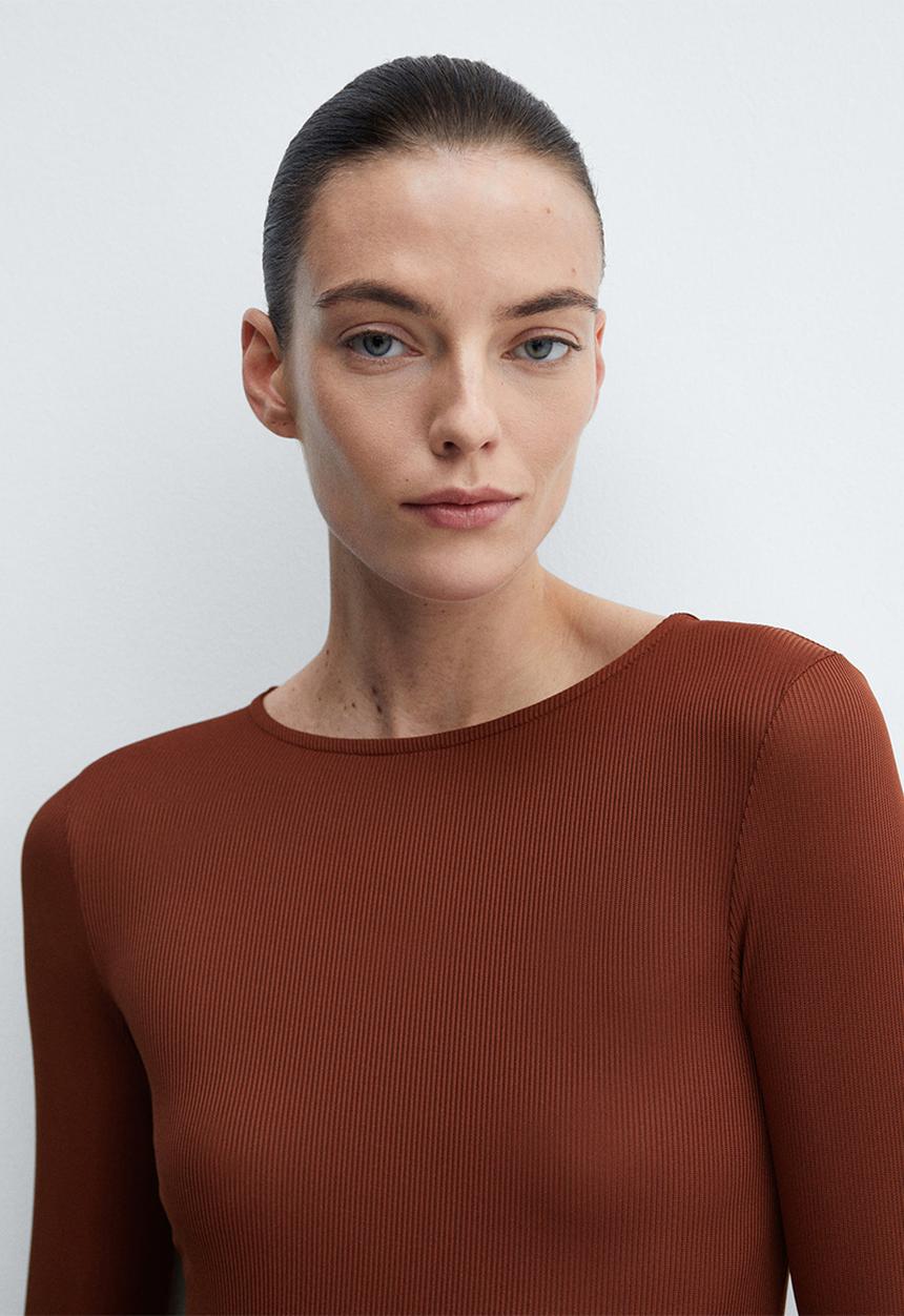 MANGO - Dress caldera - russet