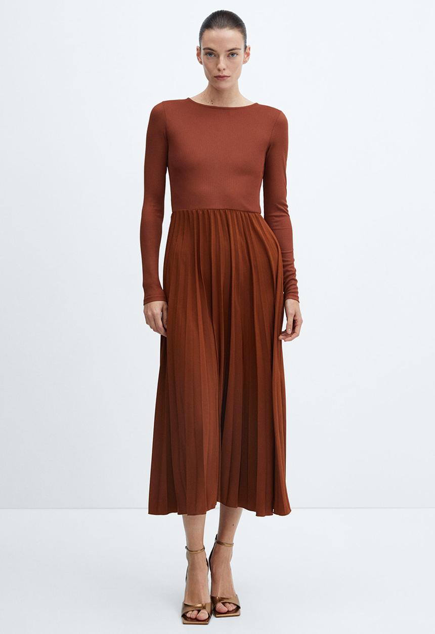 MANGO - Dress caldera - russet