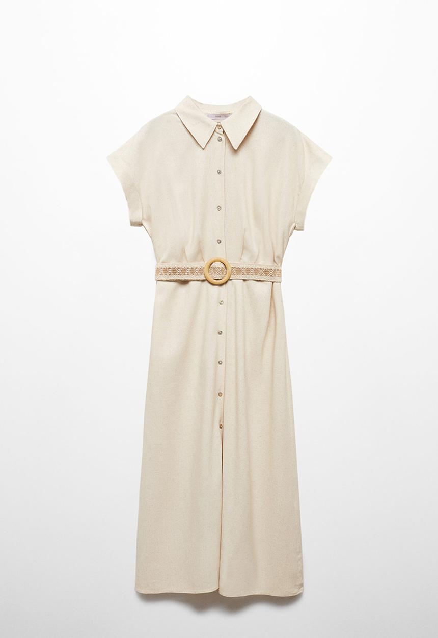 MANGO - Dress sand-h - light beige