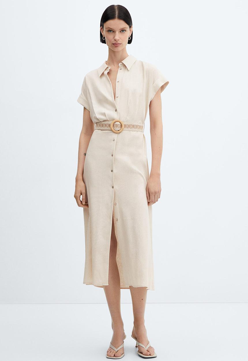 MANGO - Dress sand-h - light beige