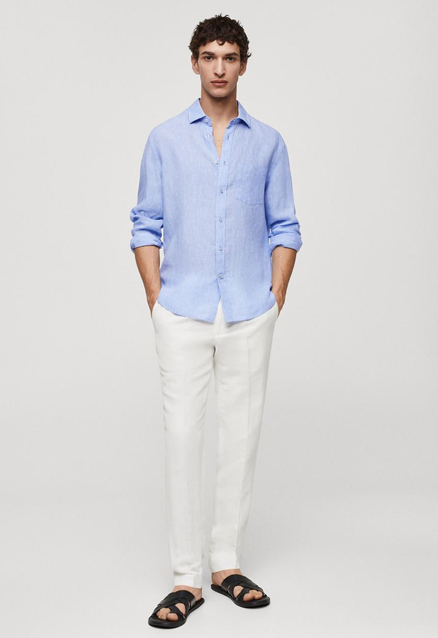 MANGO - Shirt avispa - sky-blue