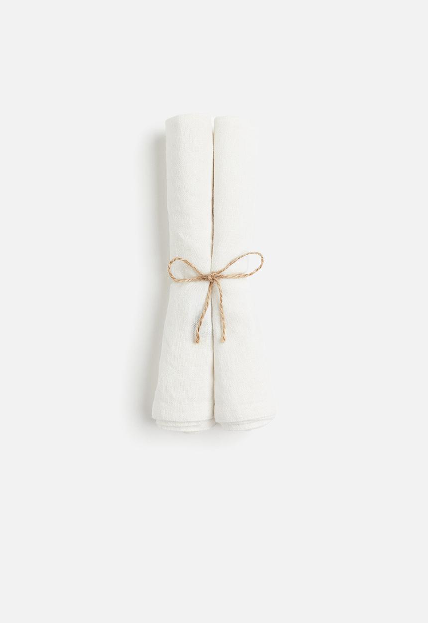 H&M - 2 pack linen-blend napkins - white