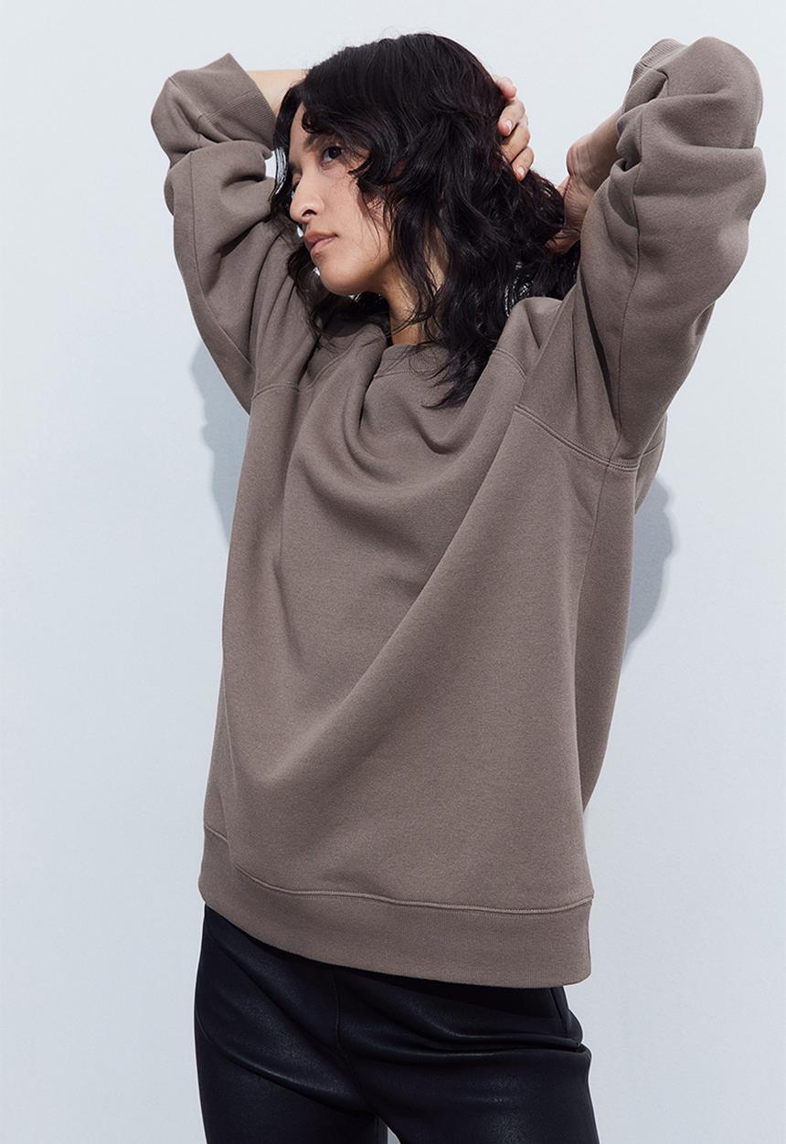 H&M - Sweatshirt - dark beige