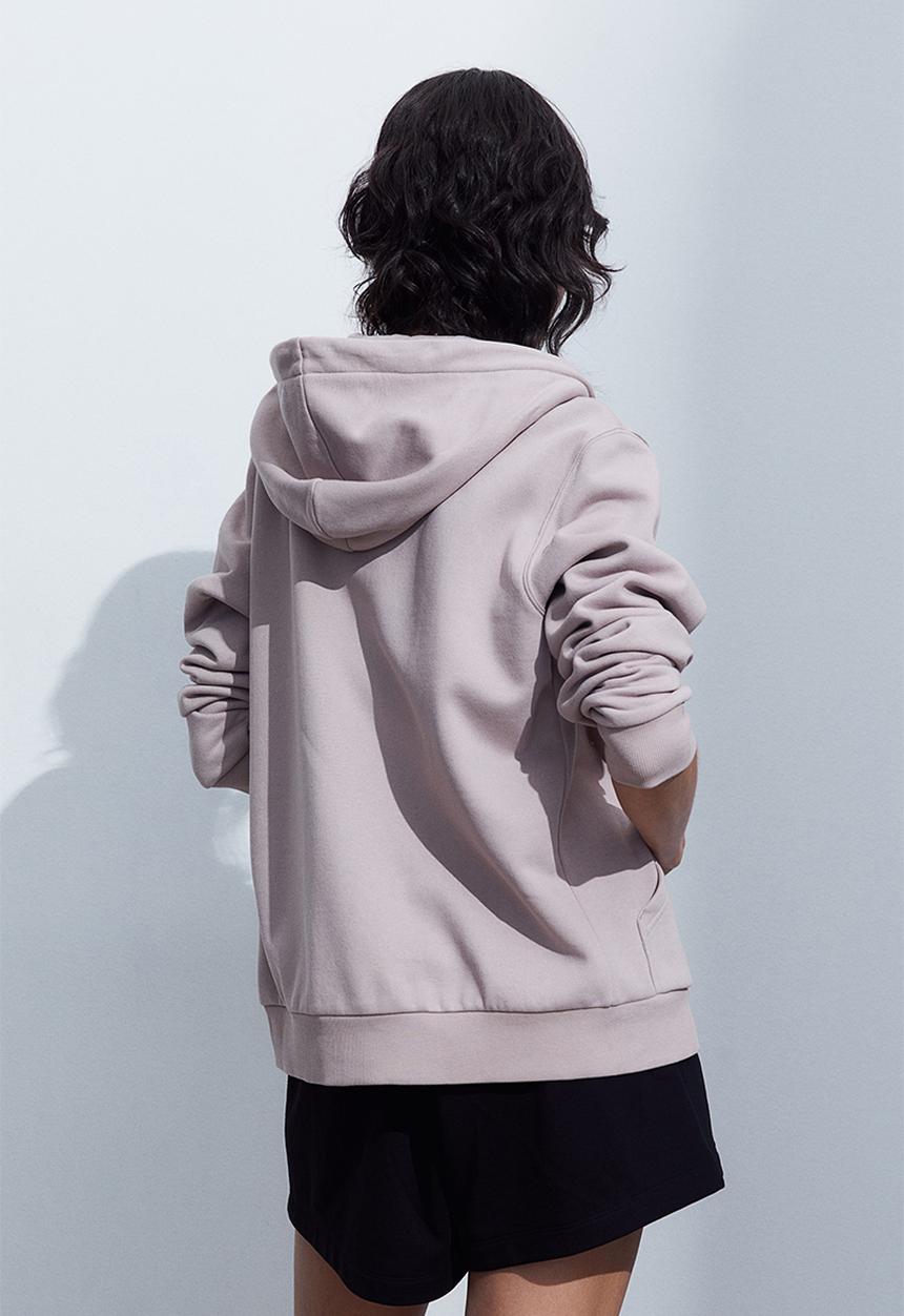 H&M - Zip-through hoodie - light greige