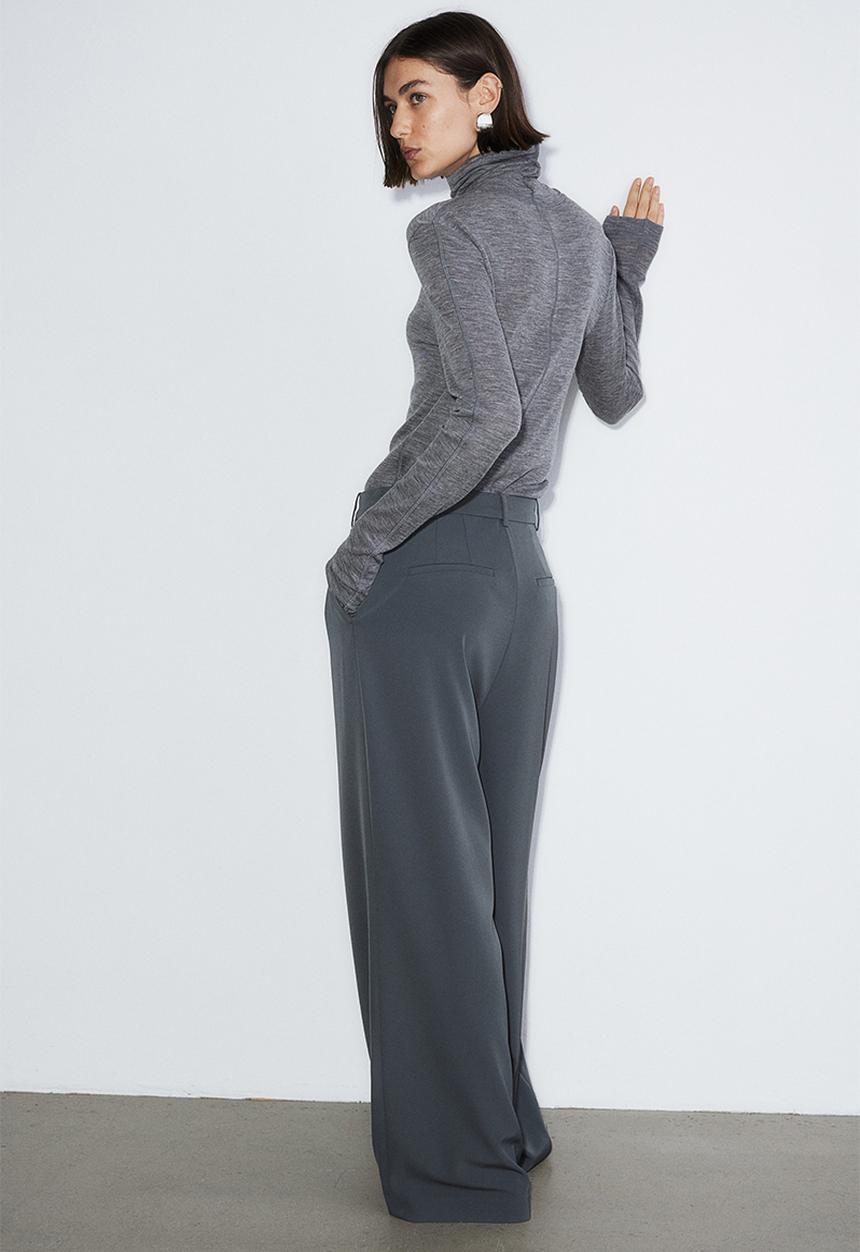 H&M - Wide trousers - dark grey