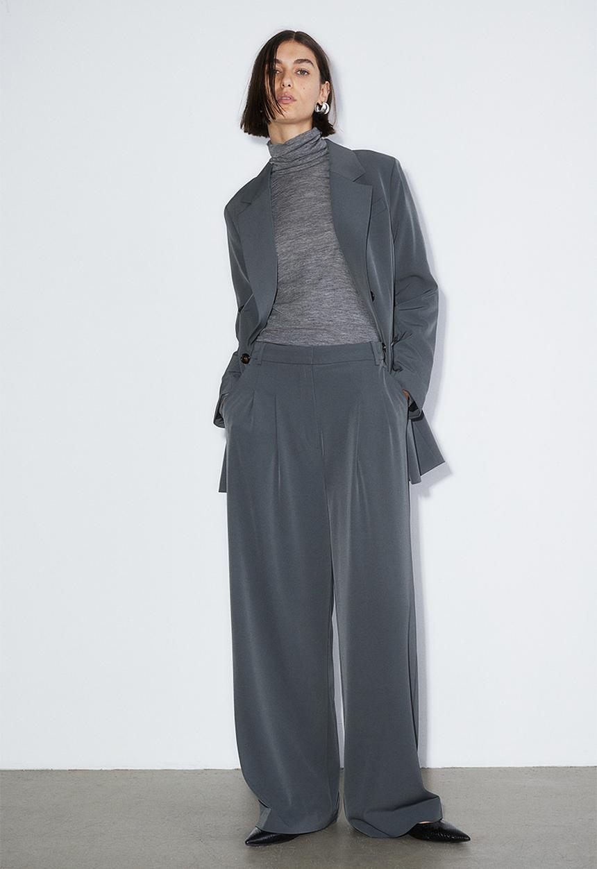 H&M - Wide trousers - dark grey