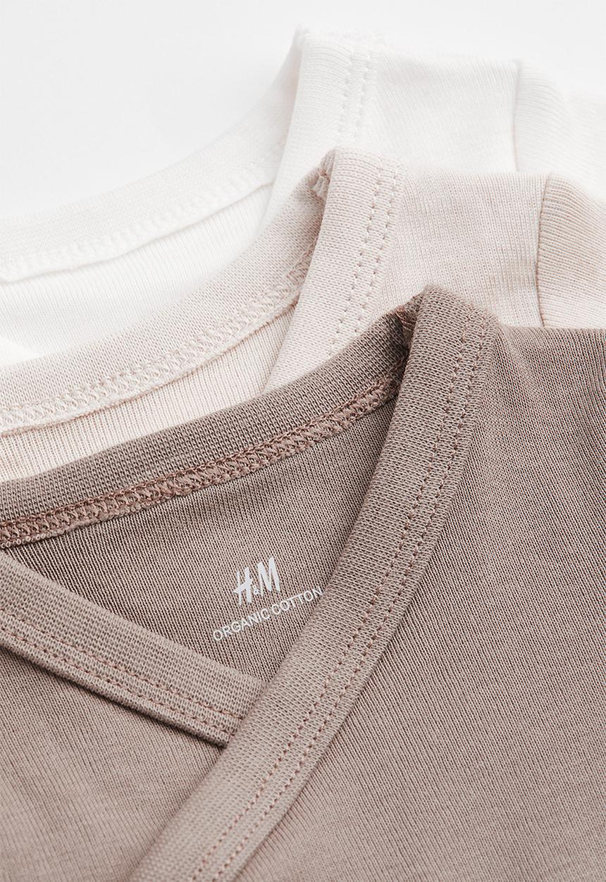 H&M - 6 piece cotton set - light mole & light beige 