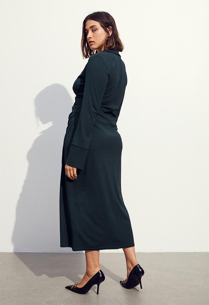 H&M - Wrap jersey dress - dark green