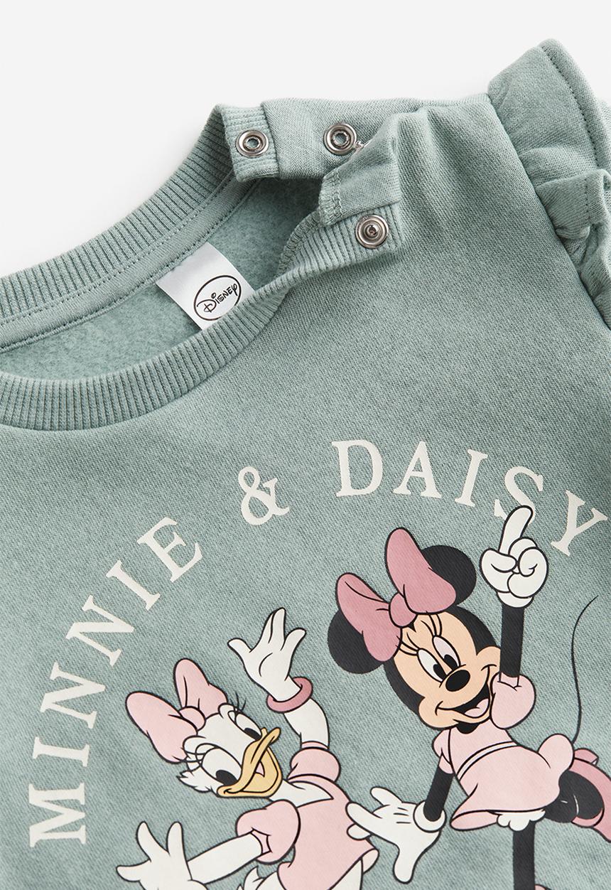 H&M - 2 piece printed cotton set - dusty green/minnie mouse