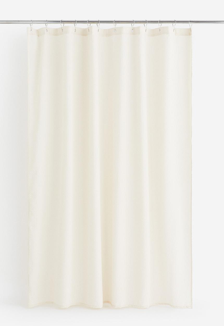 H&M - Seersucker shower curtain - cream