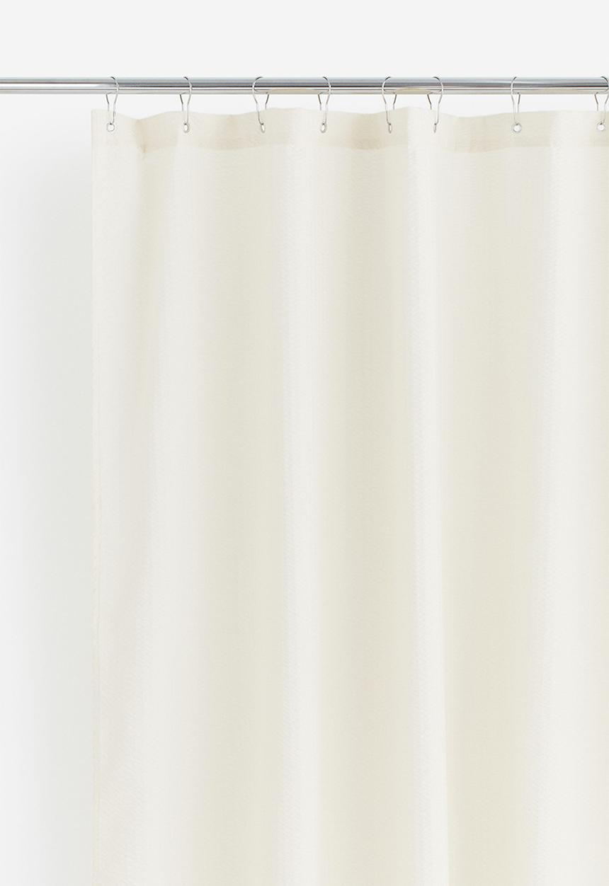 H&M - Seersucker shower curtain - cream