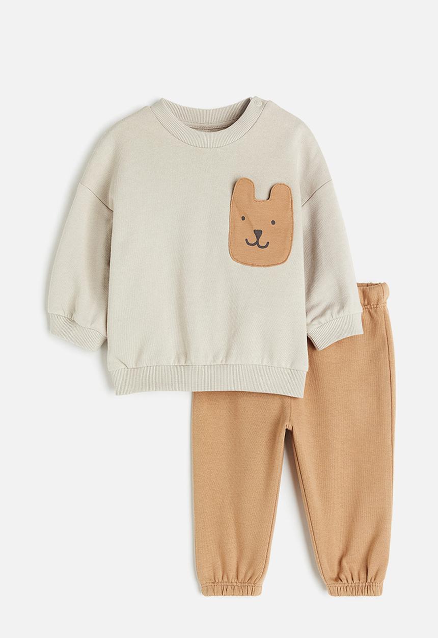 H&M - 2 piece sweatshirt set - light mole bear 