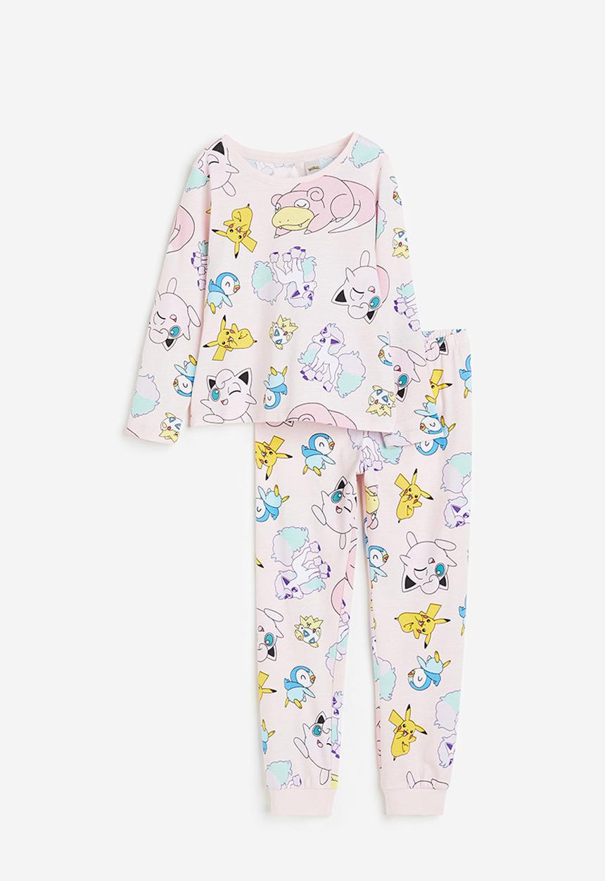 H&M - Jersey pyjamas - light pink pokémon