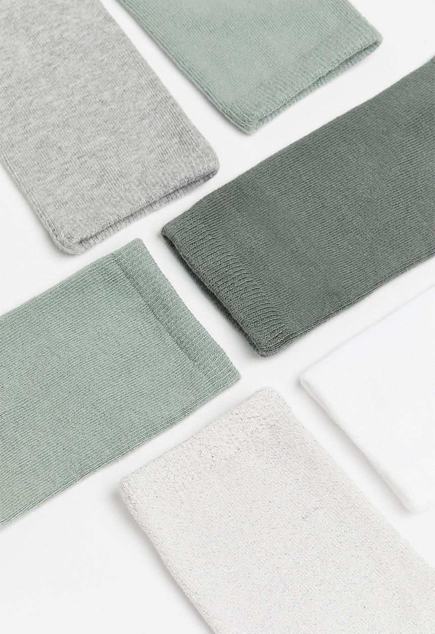 H&M - 7-Pack socks - green & white
