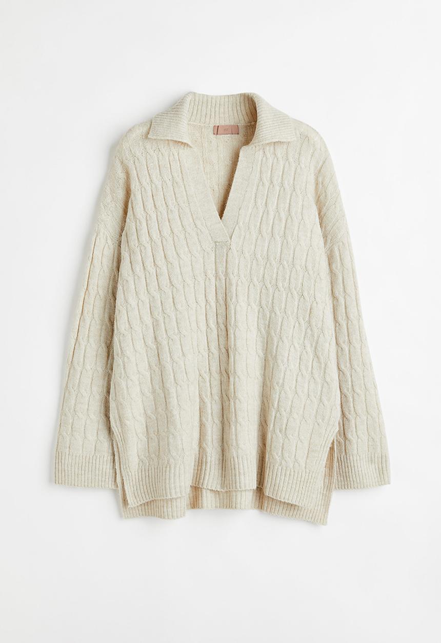 H&M - Cable-knit jumper - natural white