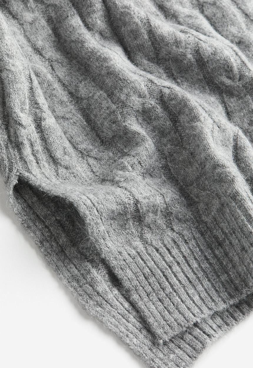 H&M - Cable-knit jumper - grey marl