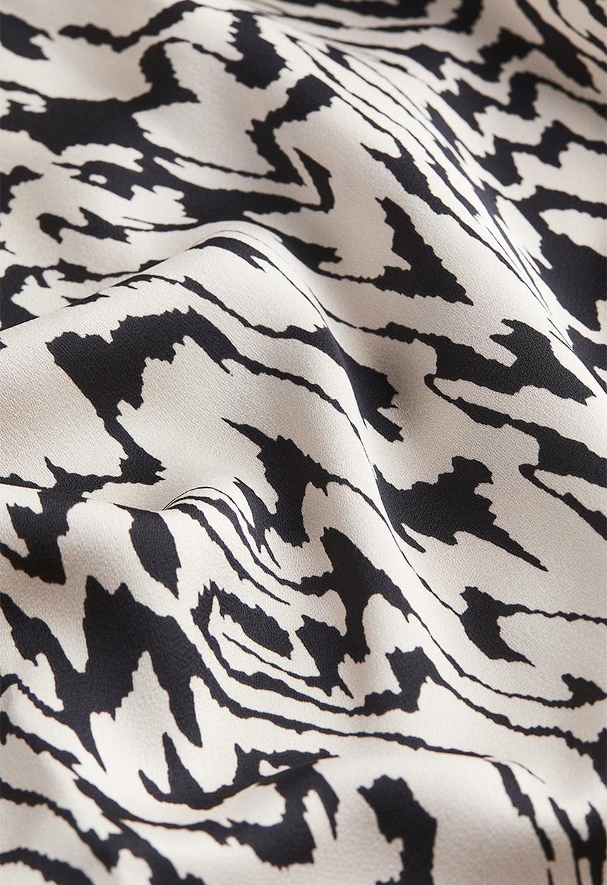H&M - Draped blouse - cream/patterned