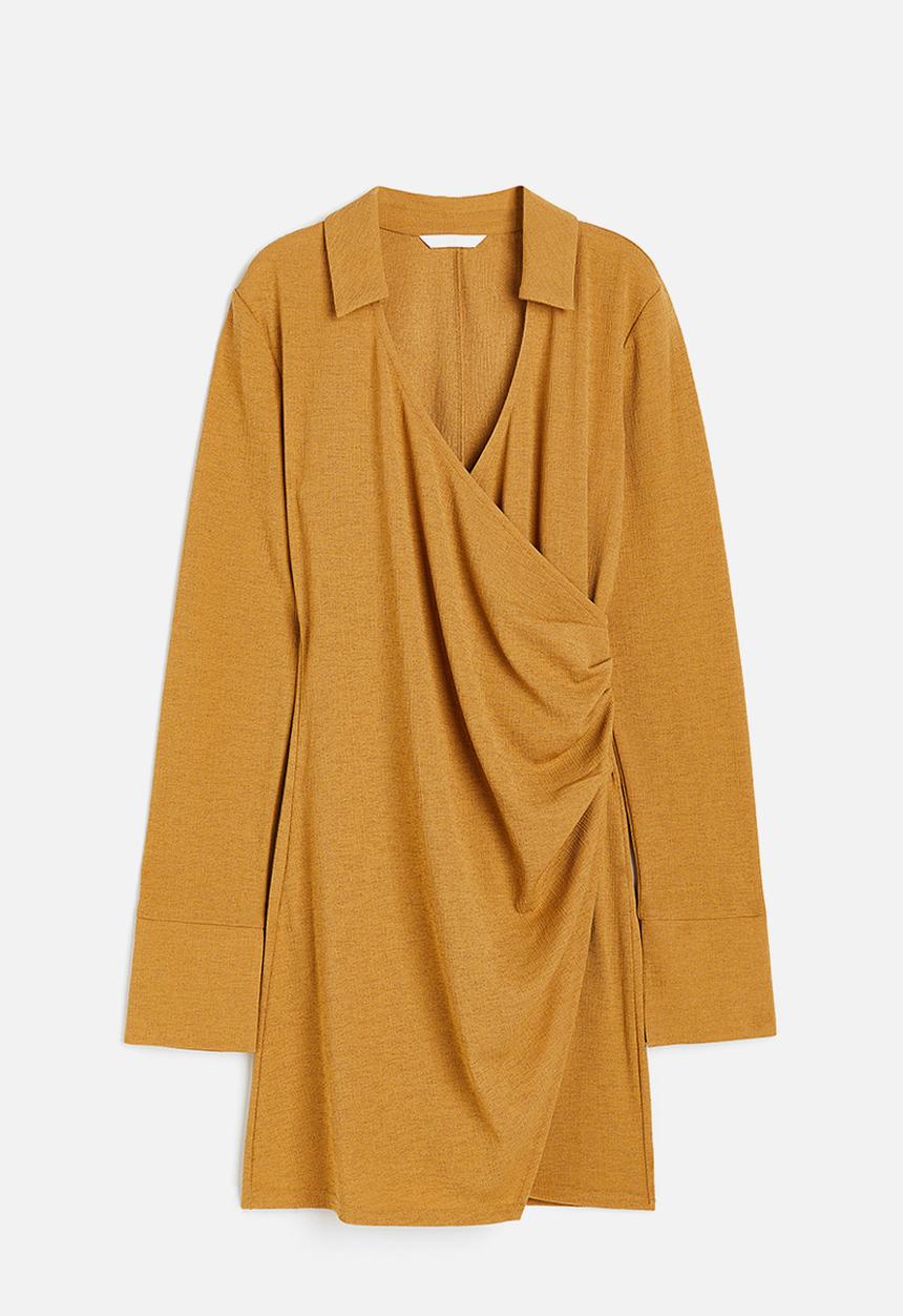 H&M - Collared dress - mustard yellow