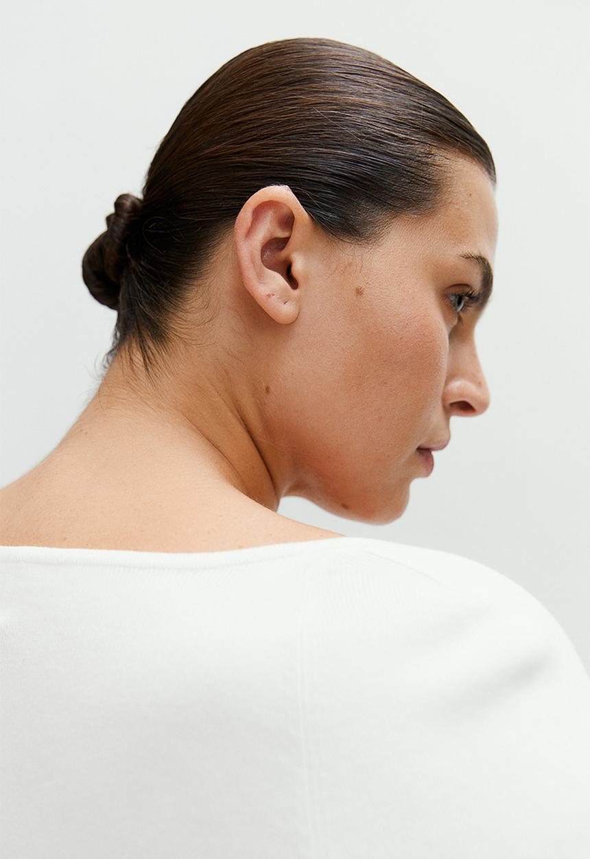 H&M - Bead-detail top - cream
