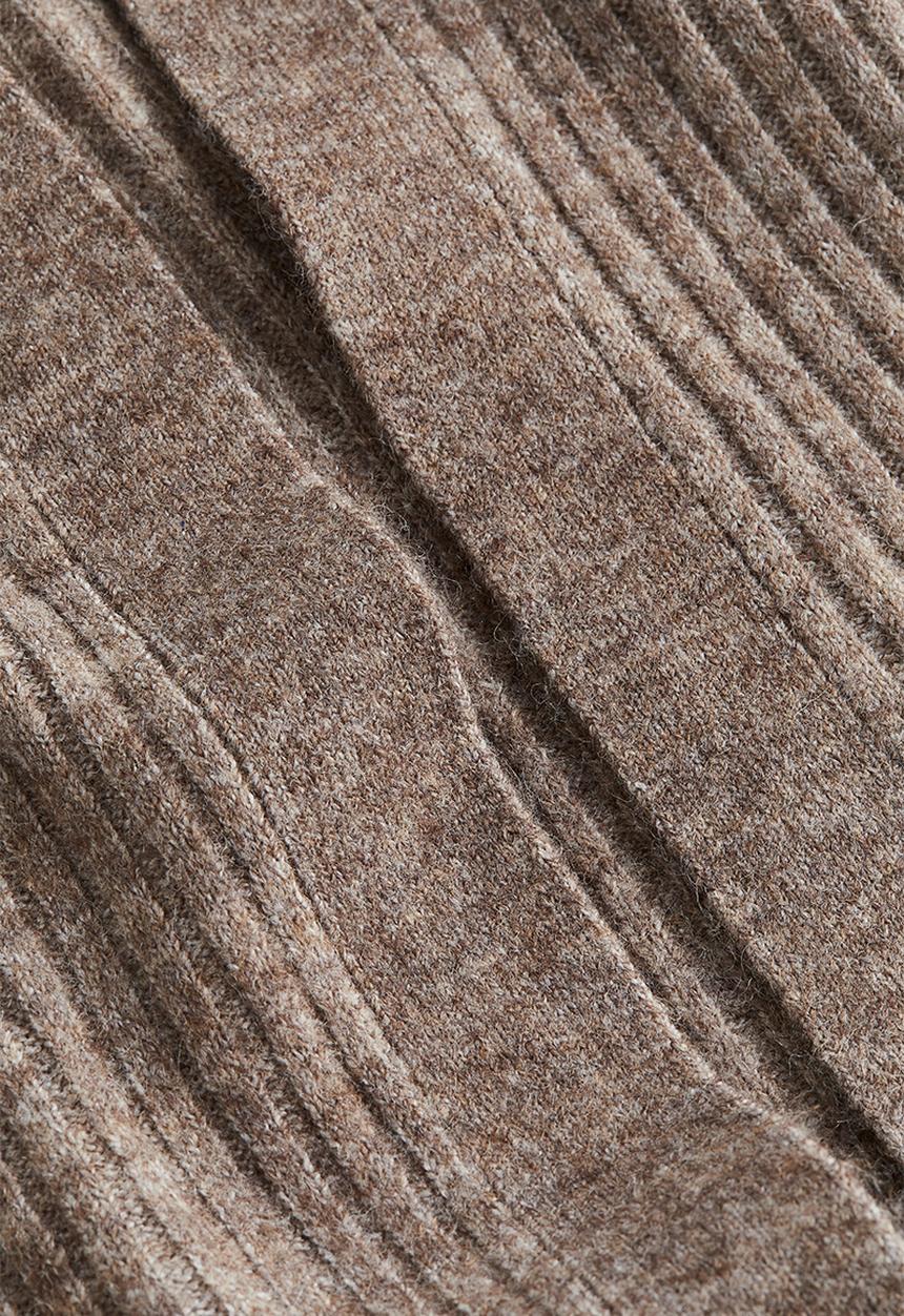 H&M - Long cardigan - dark beige marl
