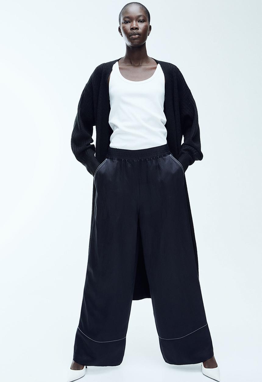 H&M - Long cardigan - black
