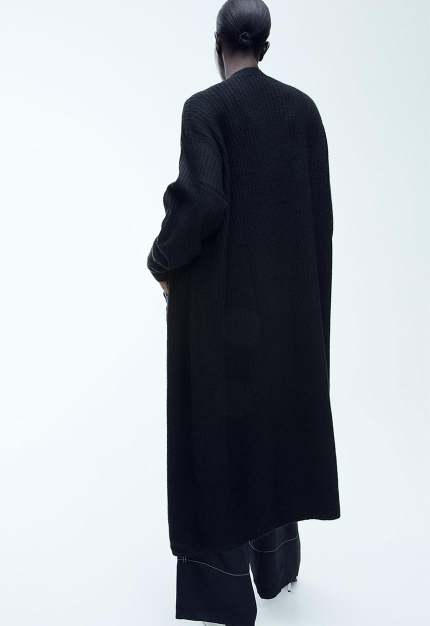 H&M - Long cardigan - black
