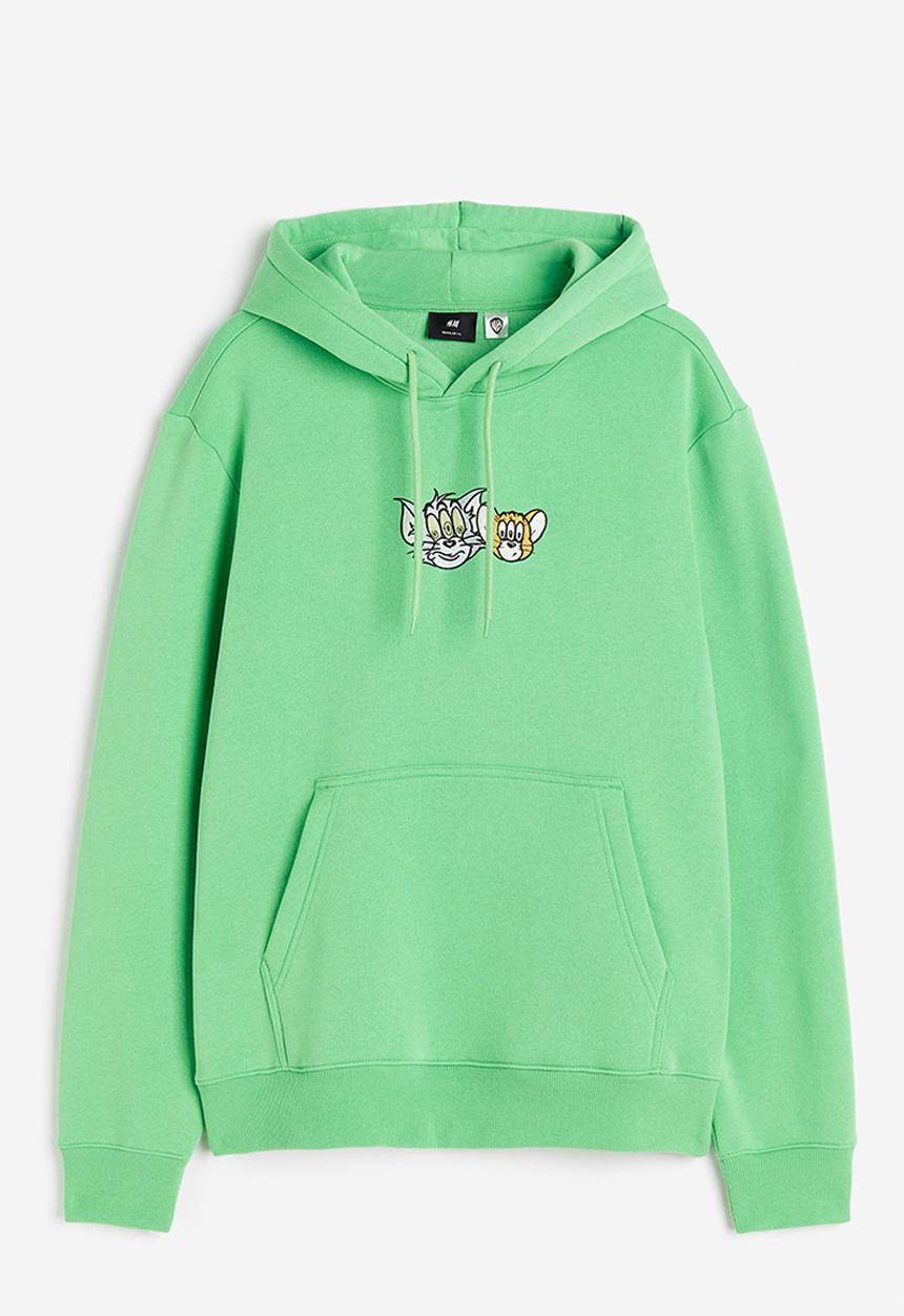 H&M - Regular fit hoodie - light green/tom and jerry