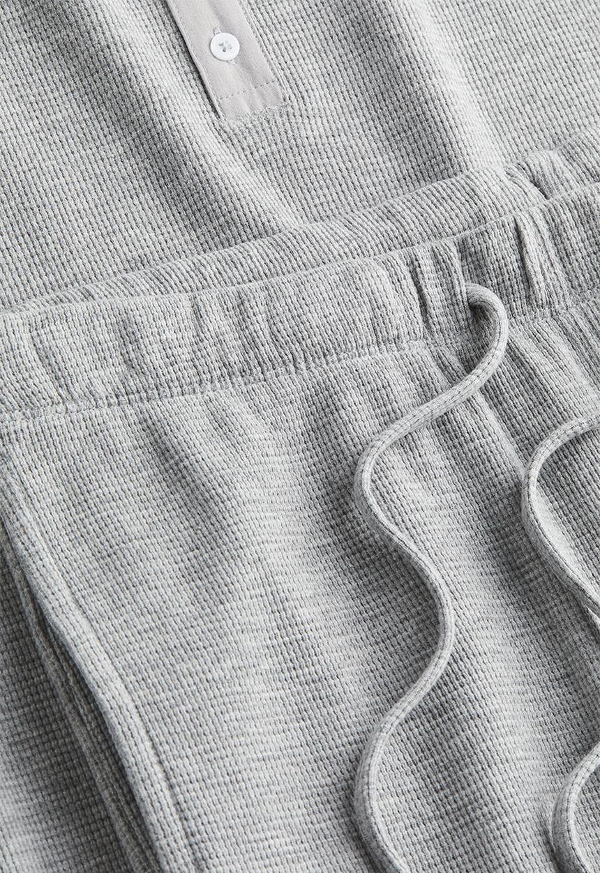 H&M - Regular fit waffled pyjamas - grey marl