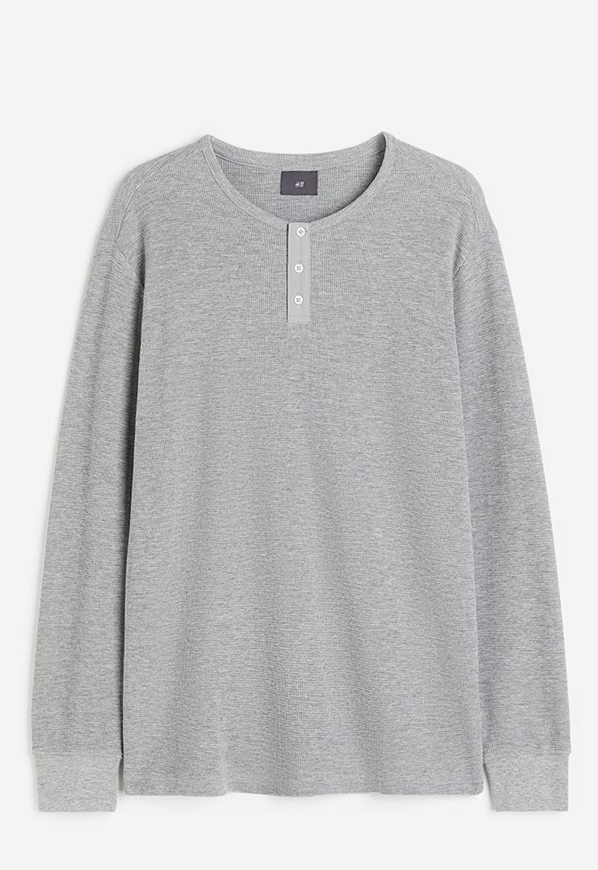 H&M - Regular fit waffled pyjamas - grey marl