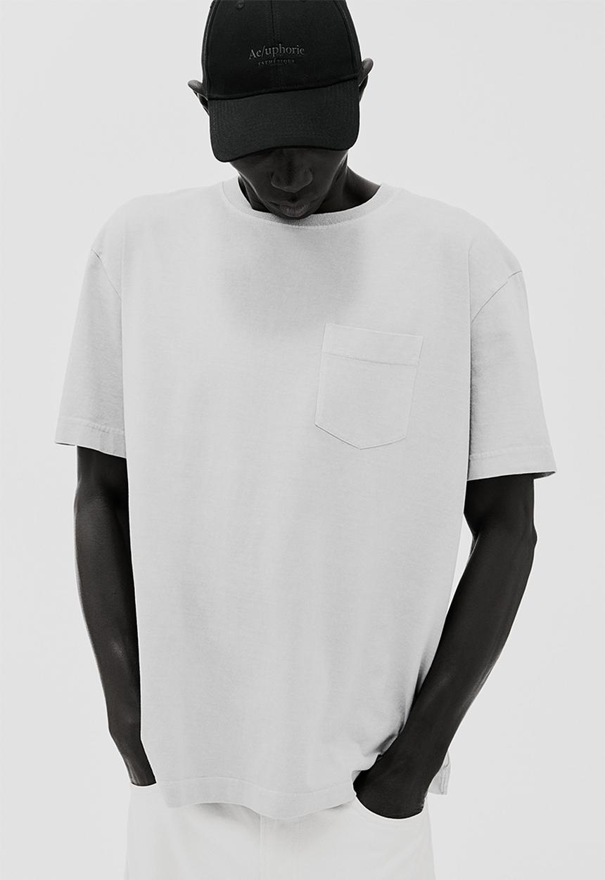 H&M - Loose fit washed-look t-shirt - light grey