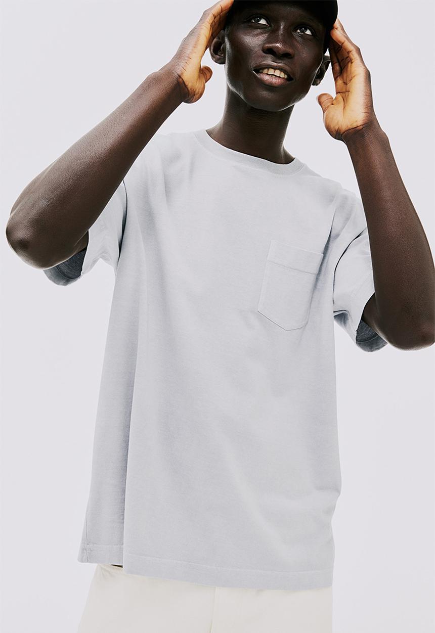 H&M - Loose fit washed-look t-shirt - light grey
