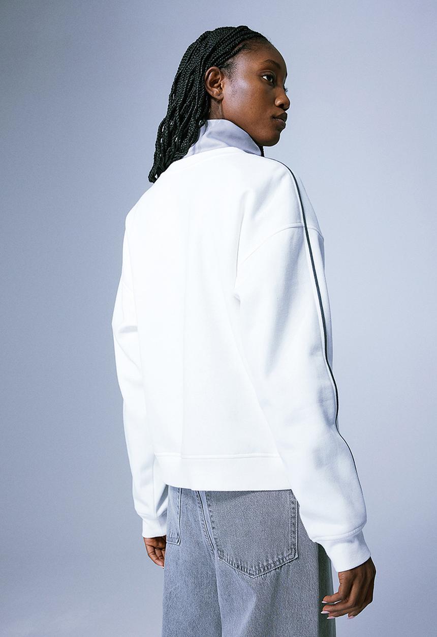 H&M - Motif-detail sweatshirt - white & xtra