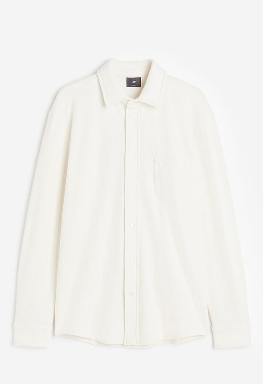 H&M - Regular fit textured shirt - cream