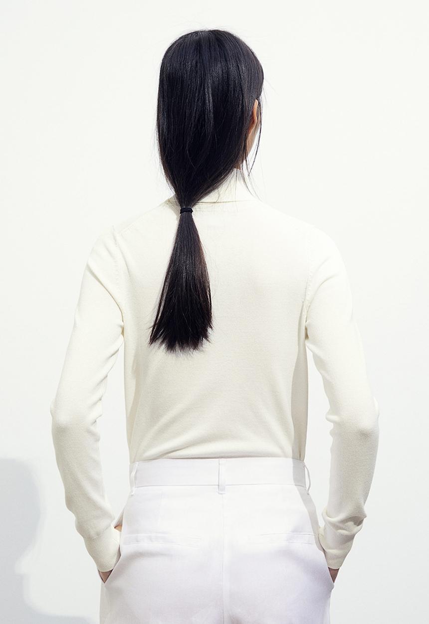 H&M - Polo-neck jumper - white