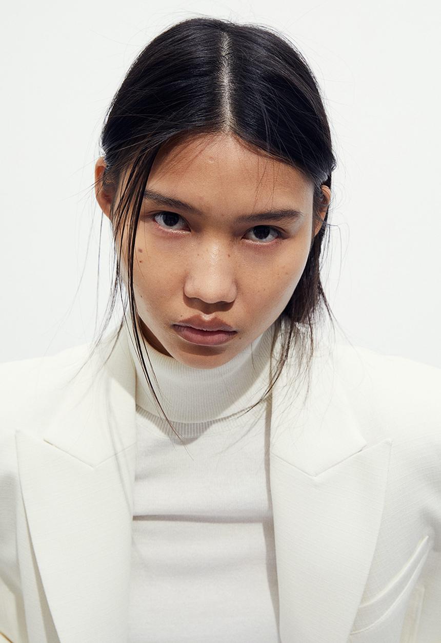 H&M - Polo-neck jumper - white