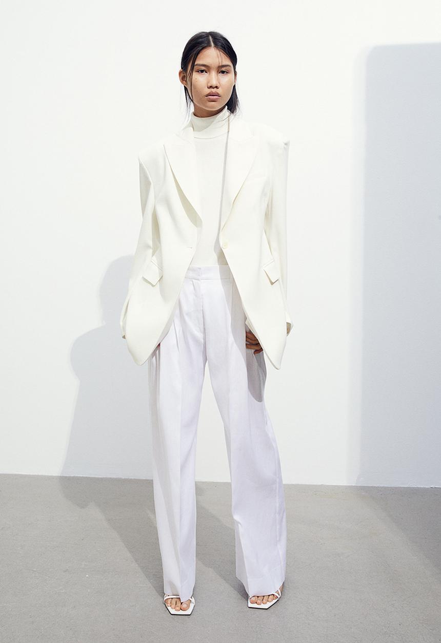 H&M - Polo-neck jumper - white