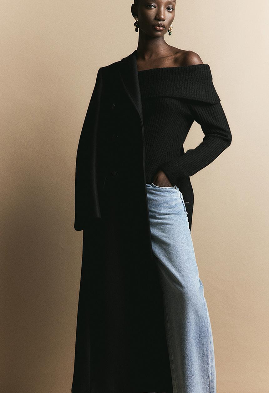 H&M - Off-the-shoulder jumper - black