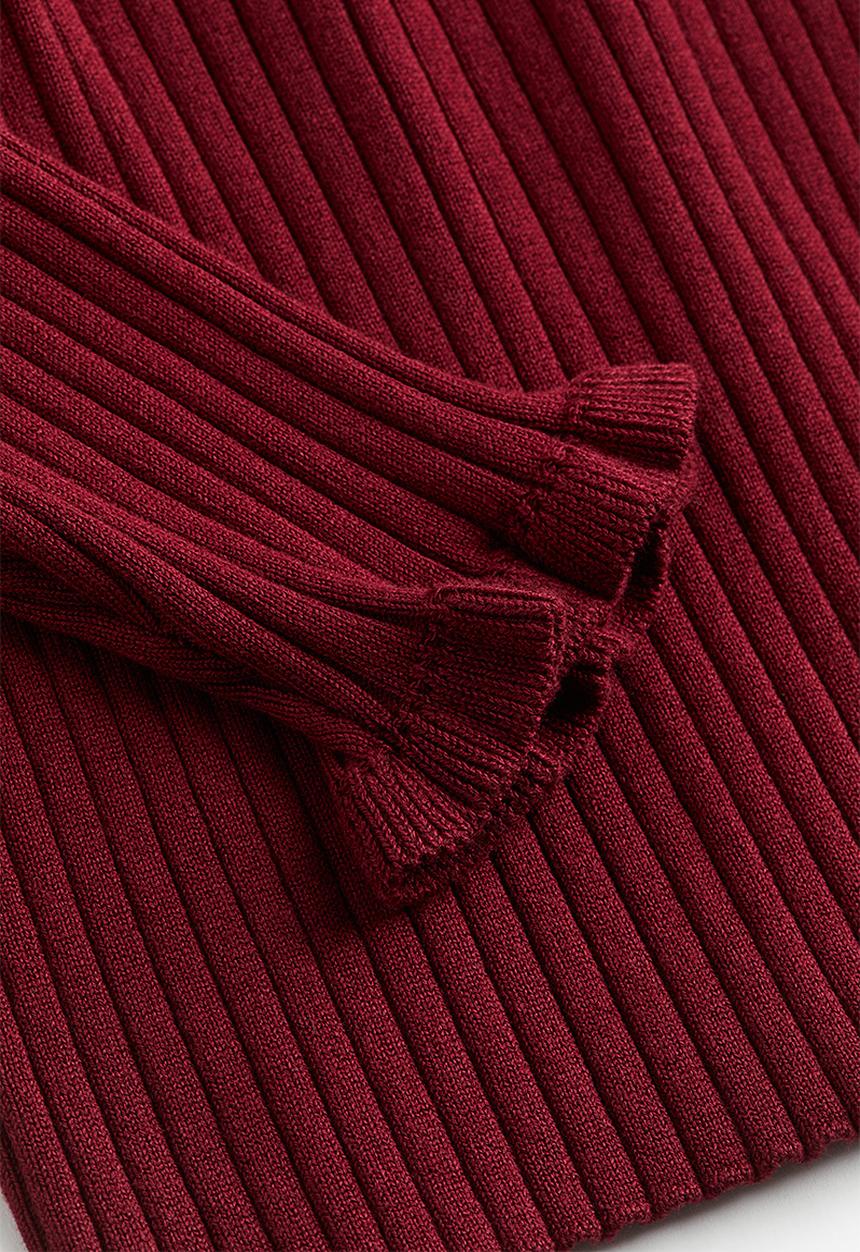 H&M - Rib-knit jumper - dark red