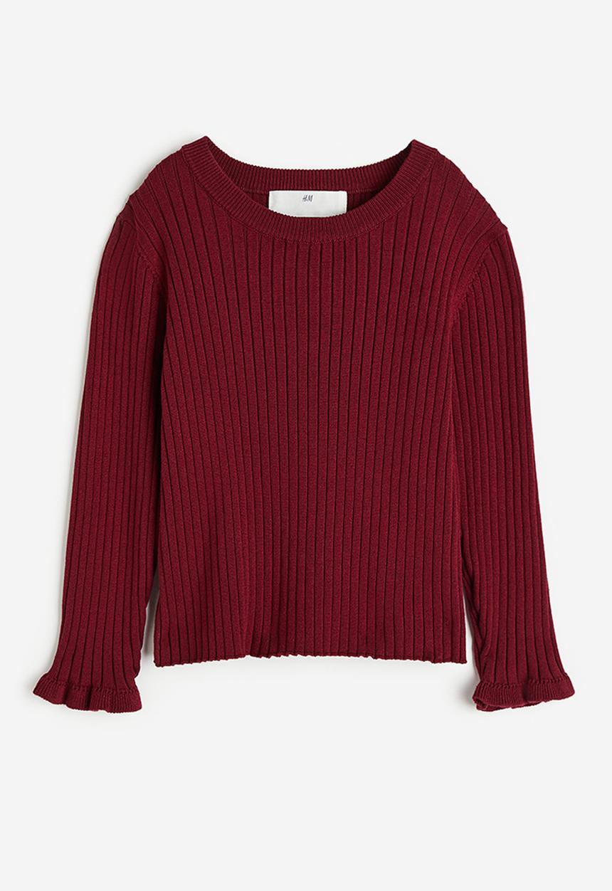 H&M - Rib-knit jumper - dark red
