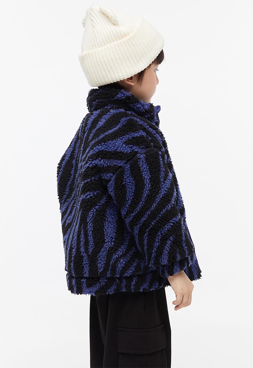 H&M - Teddy jacket - blue patterned