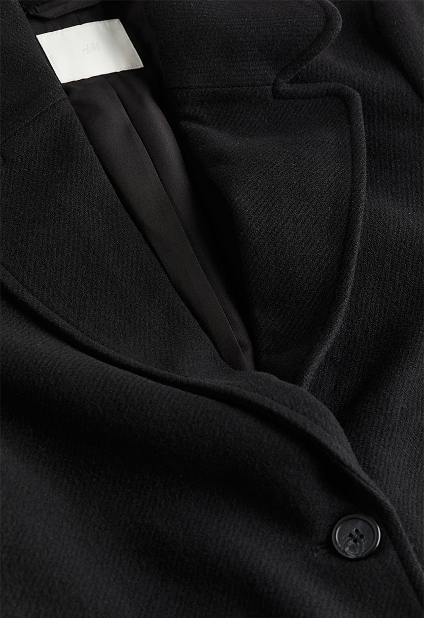 H&M - Twill coat - black